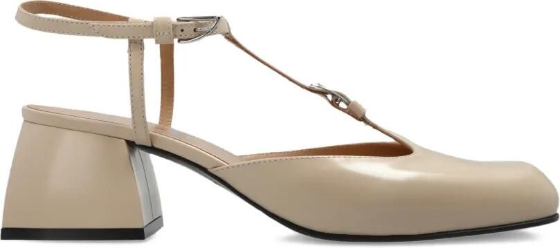 Nodaleto Leren pumps met T-bandje Beige - Foto 3
