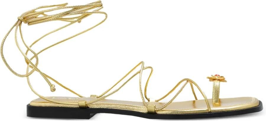 Nodaleto Leren sandalen Goud