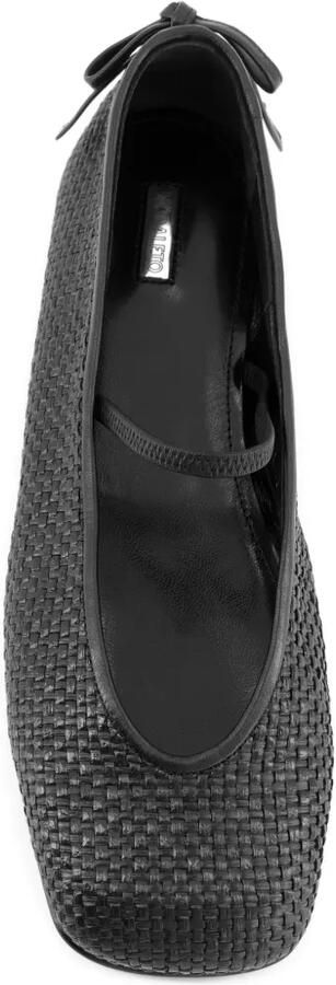 Nodaleto Raffia ballerina's met strik Zwart - Foto 4