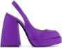 Nodaleto Slingback pumps met blokhak Paars - Thumbnail 1