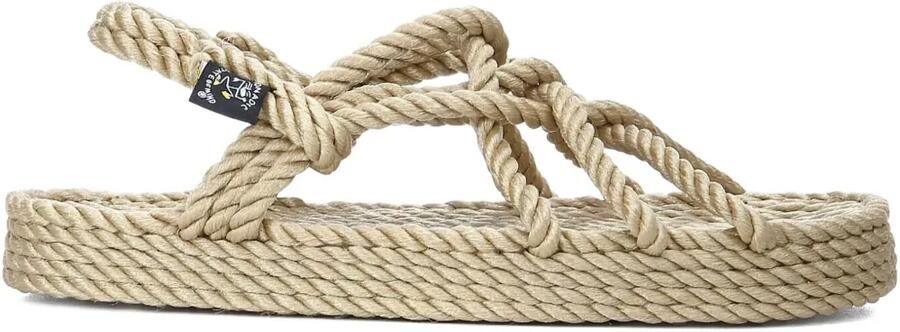 Nomadic State of Mind Sandalen met plateauzool en touw Beige