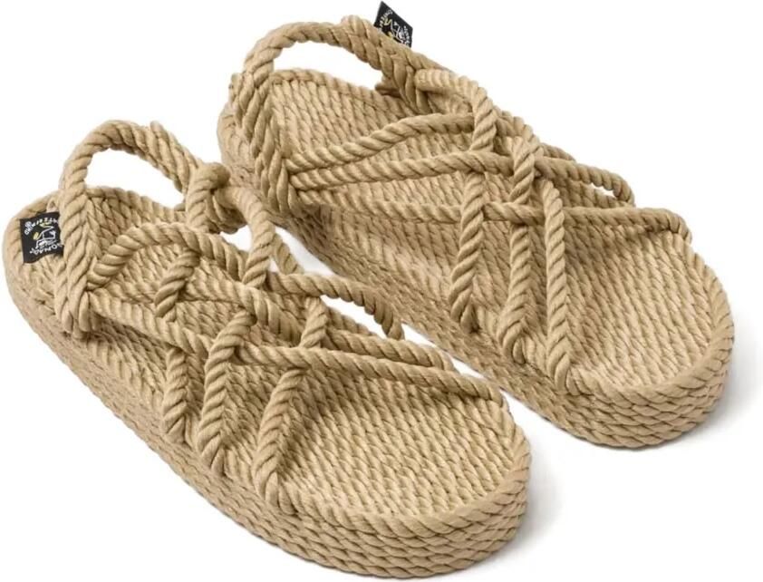 Nomadic State of Mind Sandalen met plateauzool en touw Beige - Foto 4