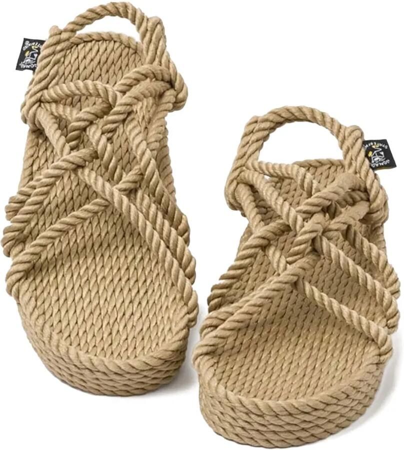 Nomadic State of Mind Sandalen met plateauzool en touw Beige - Foto 2