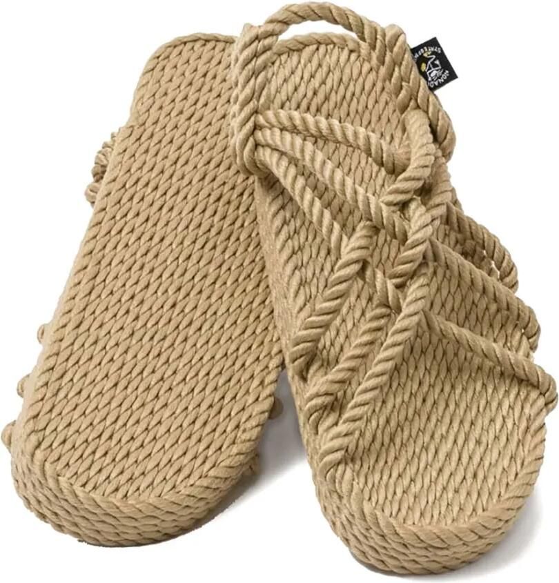 Nomadic State of Mind Sandalen met plateauzool en touw Beige - Foto 3