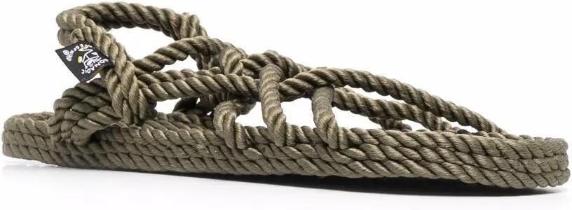 Nomadic State of Mind Slingback sandalen met geknoopt touw Groen - Foto 3