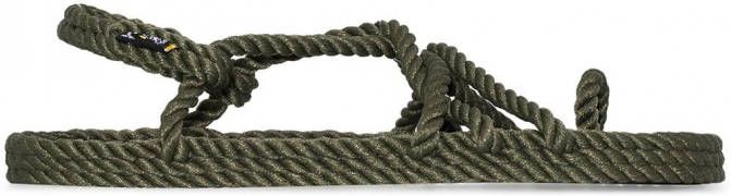 Nomadic State of Mind Toe Joe sandalen met touw Groen