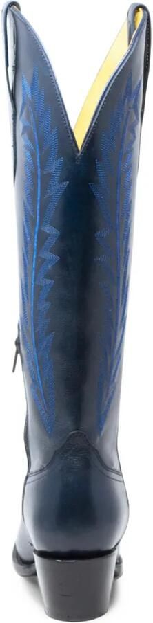 NORTALIE Oasis geborduurde leren cowboylaarzen Blauw - Foto 5