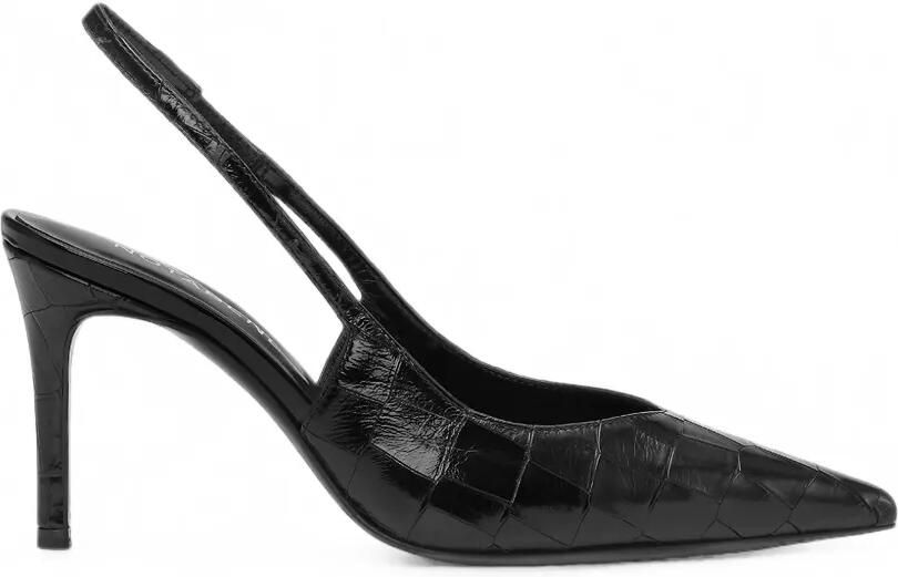 Notabene Anais leren slingback pumps Zwart