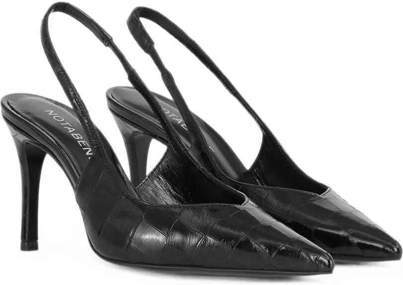 Notabene Anais leren slingback pumps Zwart - Foto 4