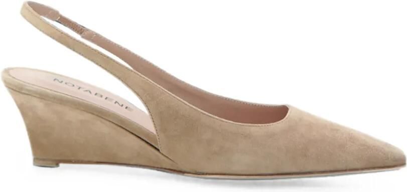 Notabene Elba 50 sandalen met puntige neus en sleehak Beige