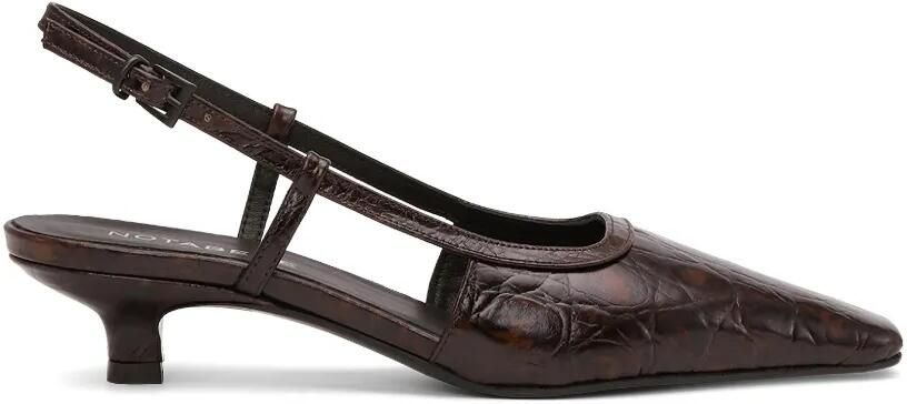 Notabene Elena leren slingback pumps Bruin - Foto 3