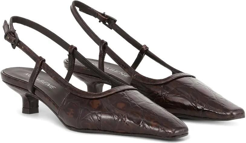 Notabene Elena leren slingback pumps Bruin - Foto 2