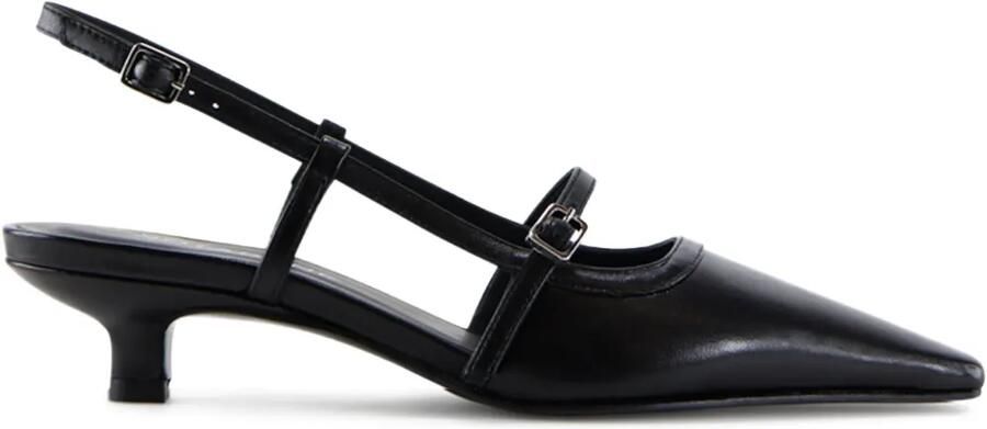 Notabene Elenne pumps met kittenhak en puntige neus Zwart