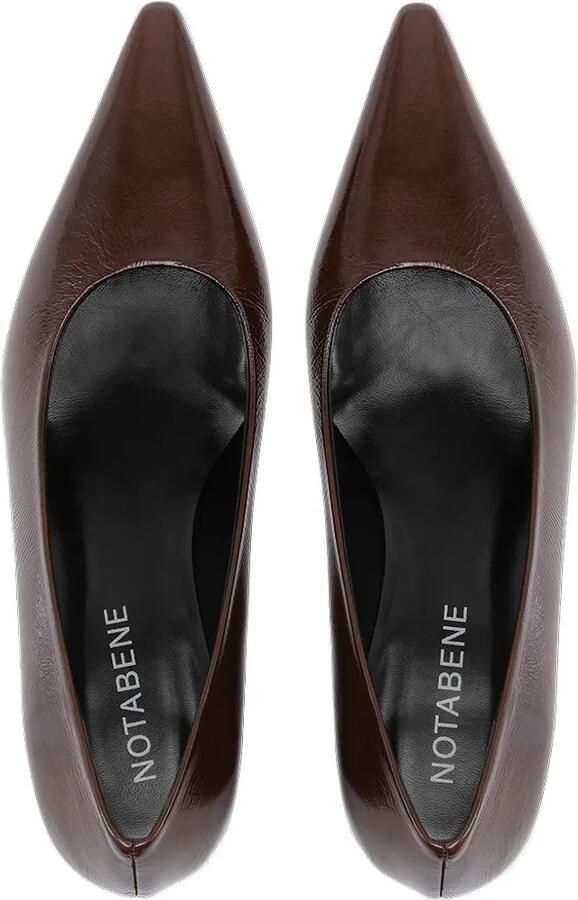 Notabene Elia pumps met sleehak Bruin - Foto 2