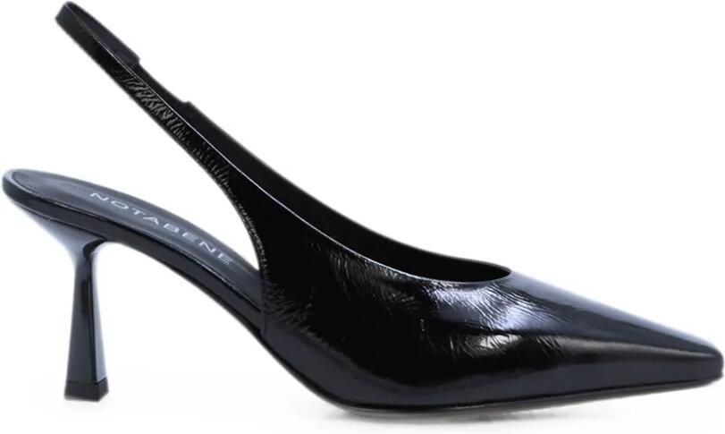 Notabene Emmely 70 lakleren slingback pumps Zwart