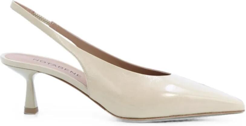 Notabene Emmely lakleren slingback pumps Beige