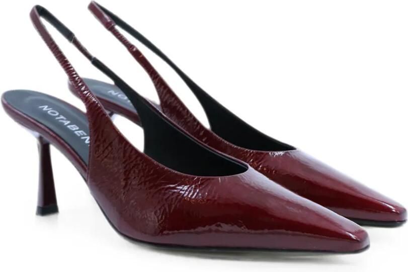 Notabene Emmely slingback pumps met lakleren afwerking Rood - Foto 5
