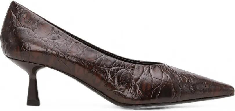 Notabene Emmy Low pumps met reptielenreliëf Bruin