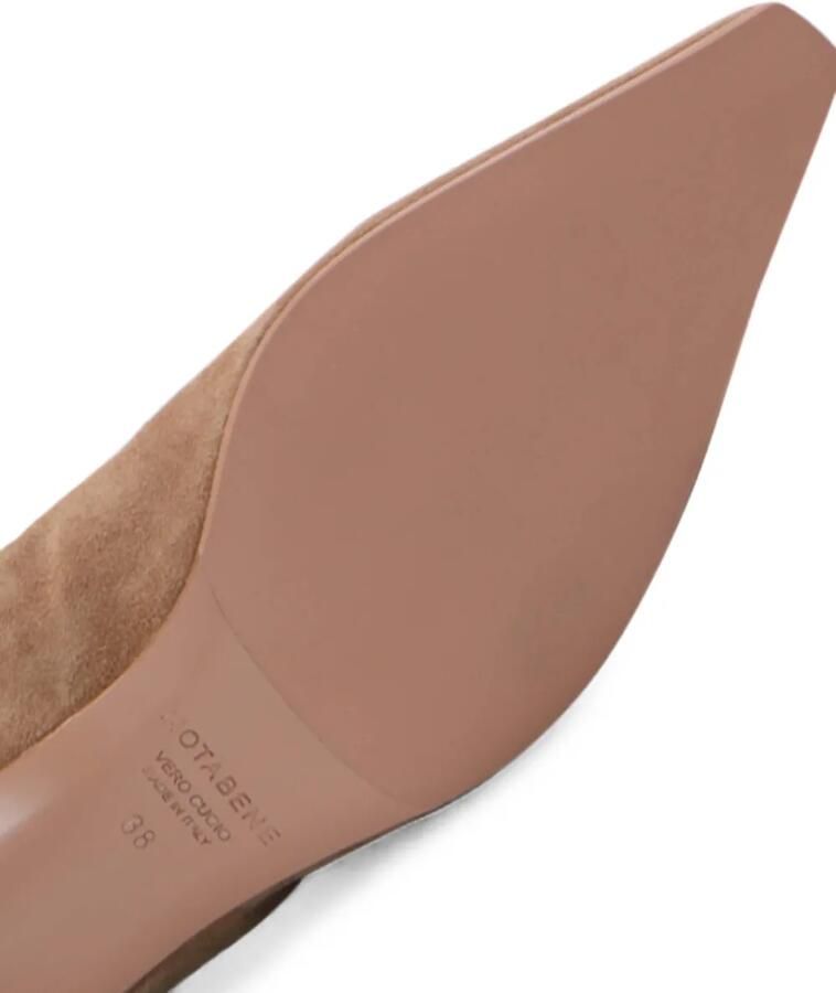 Notabene Flavia knielaarzen met puntige neus Beige - Foto 3