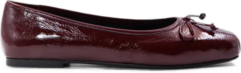 Notabene Serena ballerina's met vierkante neus en strik-detail Rood