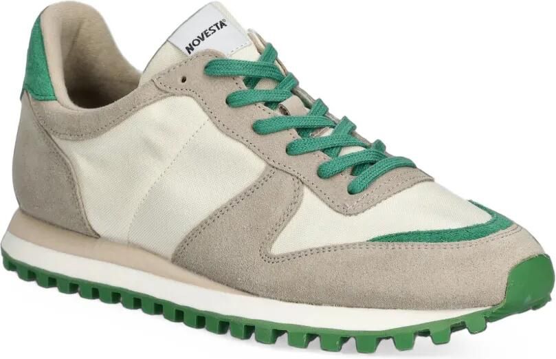 Novesta Marathon sneakers met suède vlakken Beige