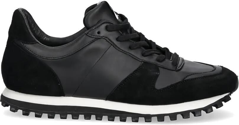 Novesta Marathon sneakers met suède vlakken Zwart