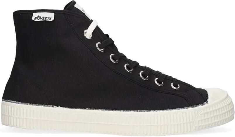Novesta Star Dribble hoge canvas sneakers Zwart - Foto 4