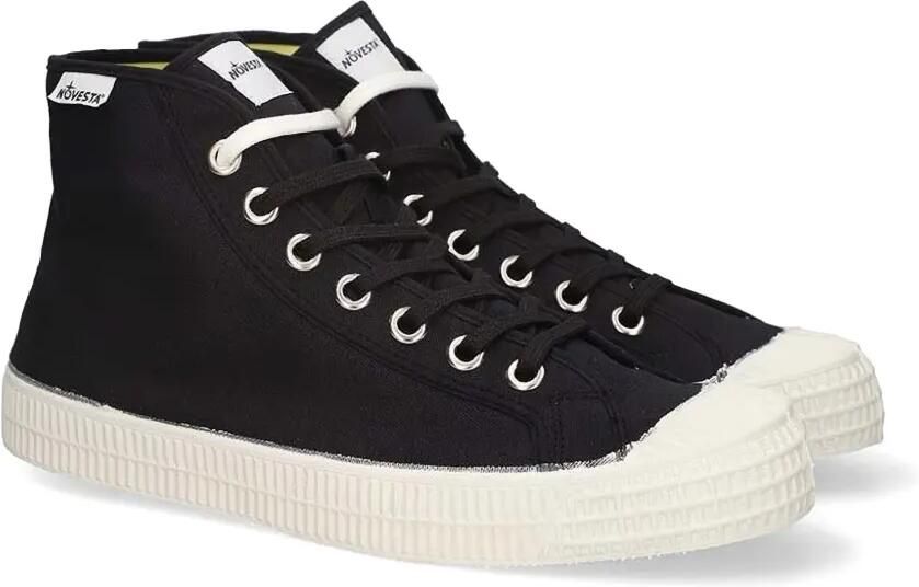 Novesta Star Dribble hoge canvas sneakers Zwart - Foto 3