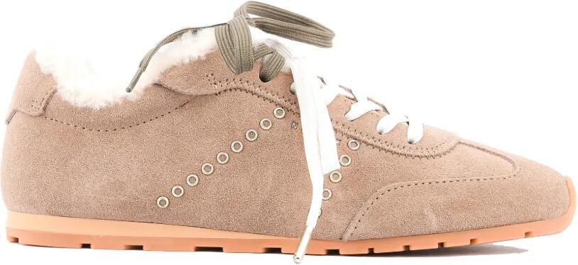Nubikk Billy Lou Fur sneakers met lammy voering Bruin - Foto 4