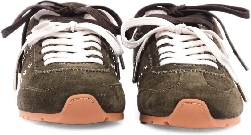 Nubikk Billy Lou Fur sneakers met veters Groen - Foto 2