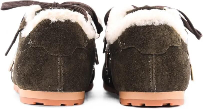 Nubikk Billy Lou Fur sneakers met veters Groen - Foto 3