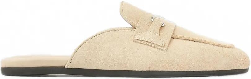 Nubikk Joan muiltjes met hardware-detail Beige