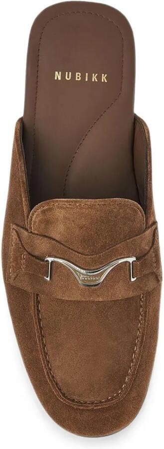 Nubikk Joan logo-plaque suede slippers Bruin - Foto 3