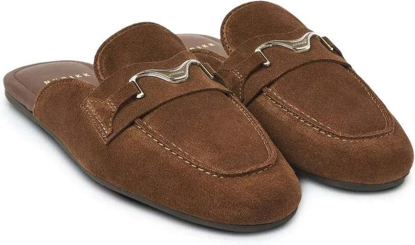 Nubikk Joan logo-plaque suede slippers Bruin - Foto 2