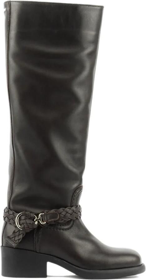 Nubikk Lizzy Lynn braided-strap boots Zwart