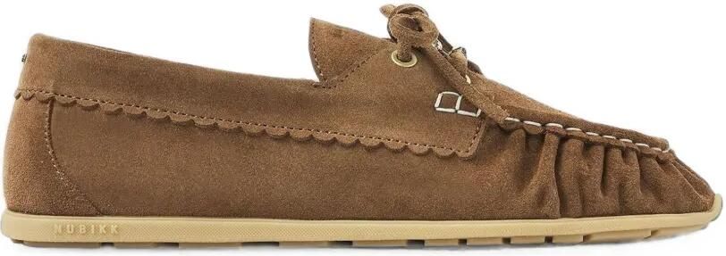 Nubikk Riley Jade loafers met gewelfde rand Bruin