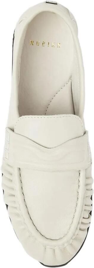 Nubikk Riley Mio leren loafers met ruches Wit - Foto 3