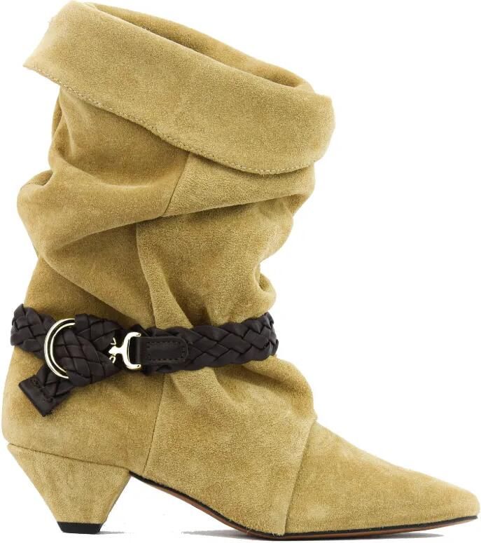 Nubikk Sally Lynn soepelvallende enkellaarzen Beige