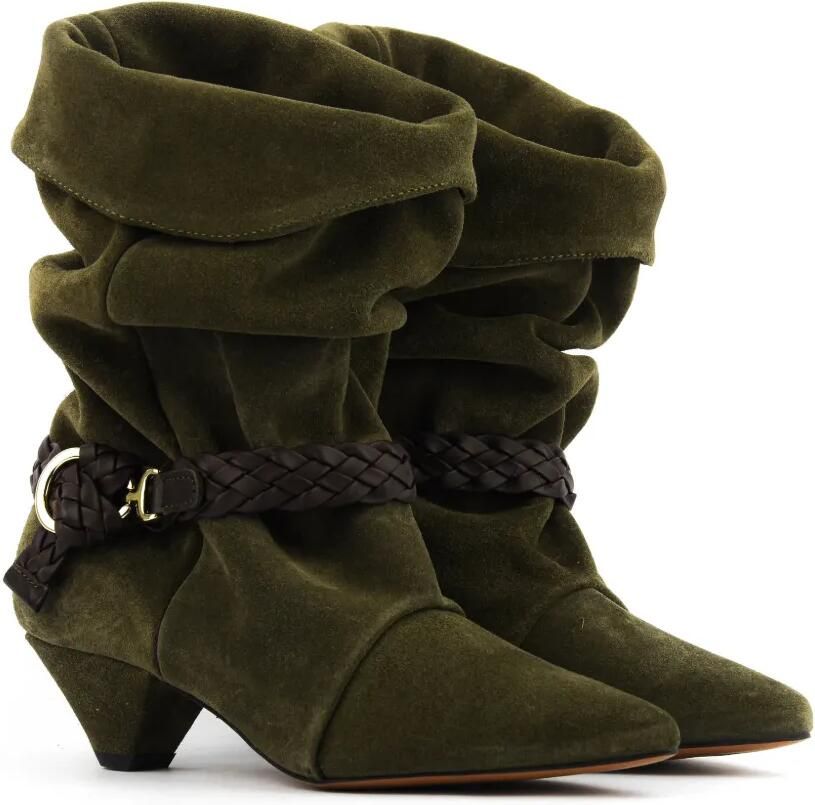 Nubikk Sally Lynn suede ankle boots Groen - Foto 4