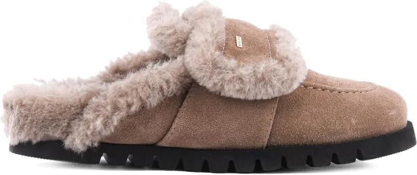 Nubikk Teddy Furry instapslippers Grijs