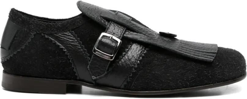 NULLUS Kiltie gespschoenen met vlakken Zwart