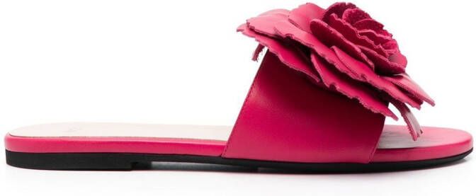 Nº21 Sandalen met bloemenapplicatie Roze