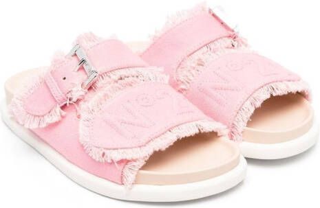 Nº21 Kids Sandalen met geborduurd logo Roze