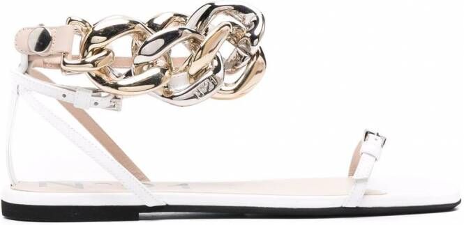 Nº21 Leren sandalen Wit