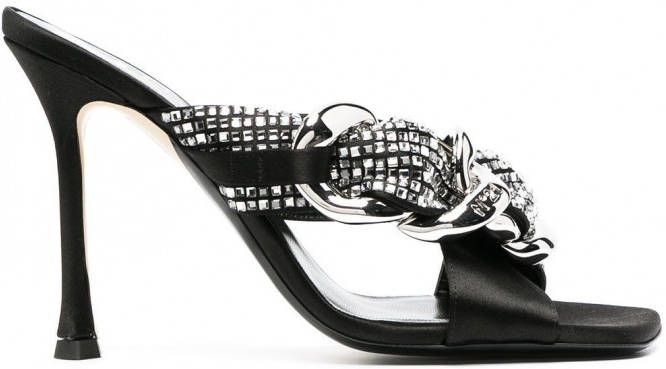 Nº21 Sandalen verfraaid met kristallen Zwart