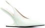 Nº21 Leren slingback pumps Groen - Thumbnail 1