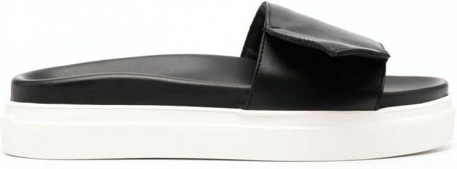 Nº21 Slippers met logoband Zwart