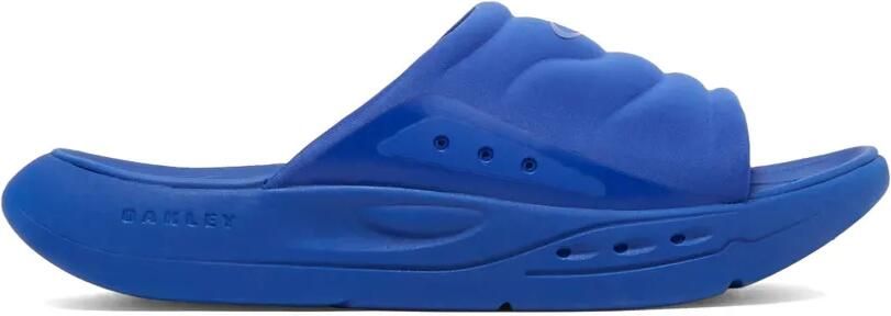 Oakley Gewatteerde slippers met logo-reliëf Blauw