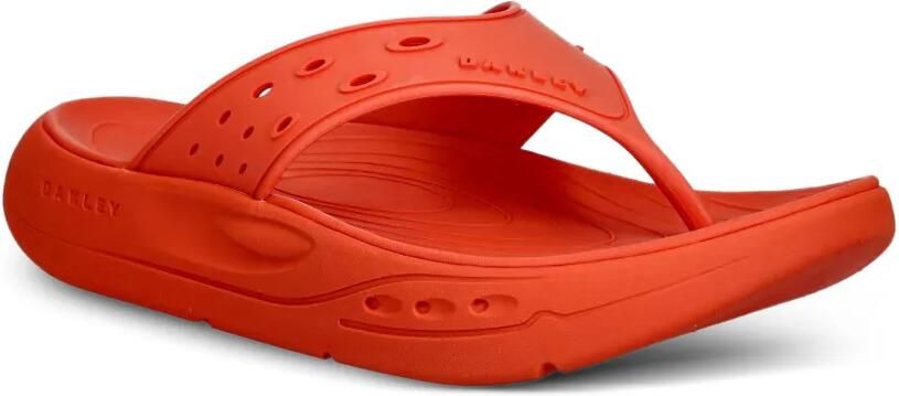 Oakley Studio teenslippers met logo-reliëf en geperforeerde details Oranje - Foto 3