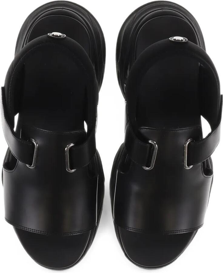 OAO Monolith leren sandalen Zwart